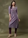 Bs 126 Viscose Rayon With Embroidery Work Kurti Online Wholesale